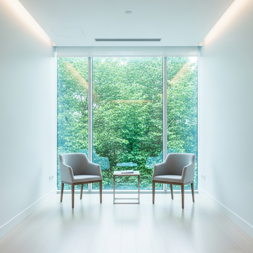 Modern, clean clinic interior.